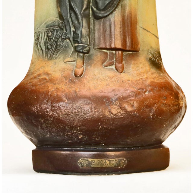 Blue Large Art Nouveau Flower Vases, 1890s For Sale - Image 8 of 17