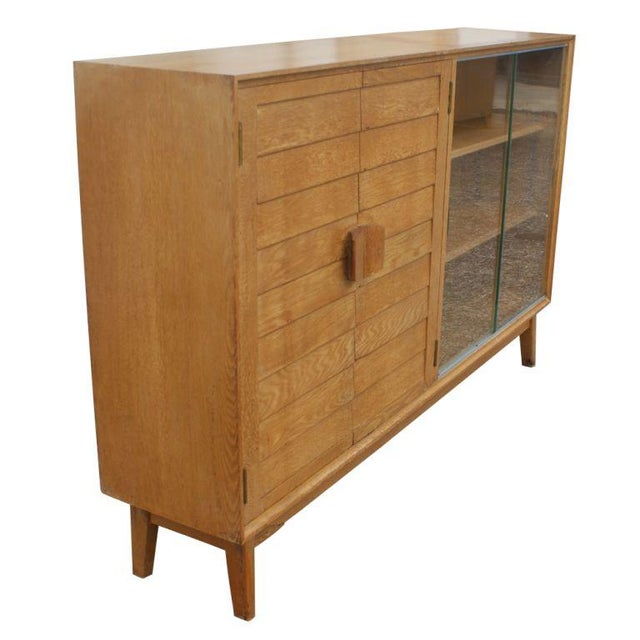 Mid Century Oak China Display Chairish