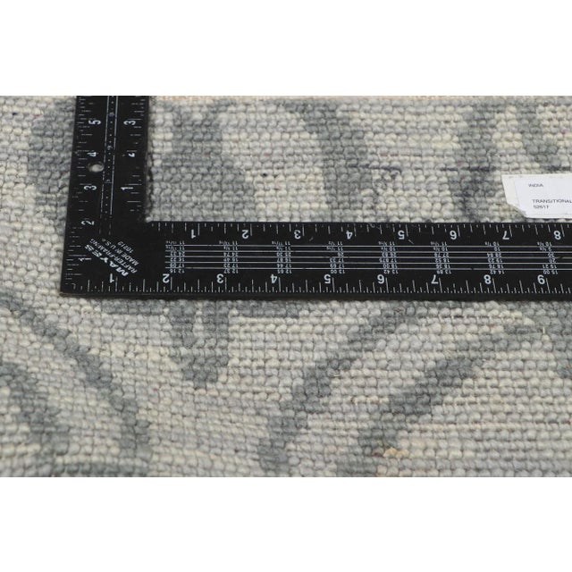 2010s Vintage Earth-Tone Damask Ikat Rug, 9'9 X 14'00 For Sale In Dallas - Image 6 of 10