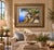 An impressive large-scale framed reproduction of “A Loggia at Amalfi,” after celebrated Danish landscape painter Carl...