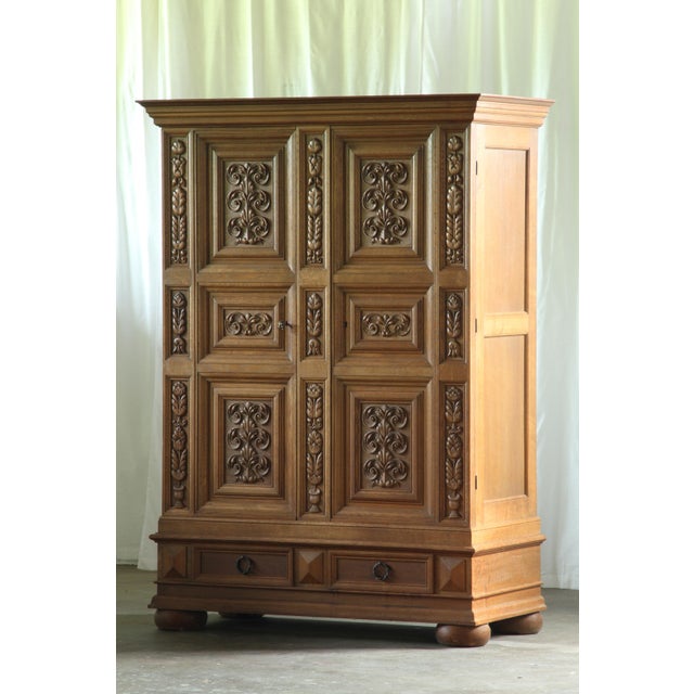 Vintage Art Nouveau Danish Oak Cabinet, 1930s For Sale - Image 17 of 17