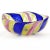 Art Deco Vintage Murano Cobalt Blue Pink Yellow Zafirico Ribbons Italian Art Glass Trinket Jewelry Ring Dish For Sale - Image 3 of 7
