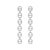 Immerse yourself in the splendor of these radiant dangle earrings, each a cascade of shimmering silver and diamond light....