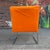 Mid 20th Century Milo Baughman Mid Century Chrome and Orange Velvet For Sale - Image 5 of 12