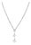 0.43ctw Diamond 3-Stone Journey Pendant Necklace 14k White Gold 16.75" For Sale