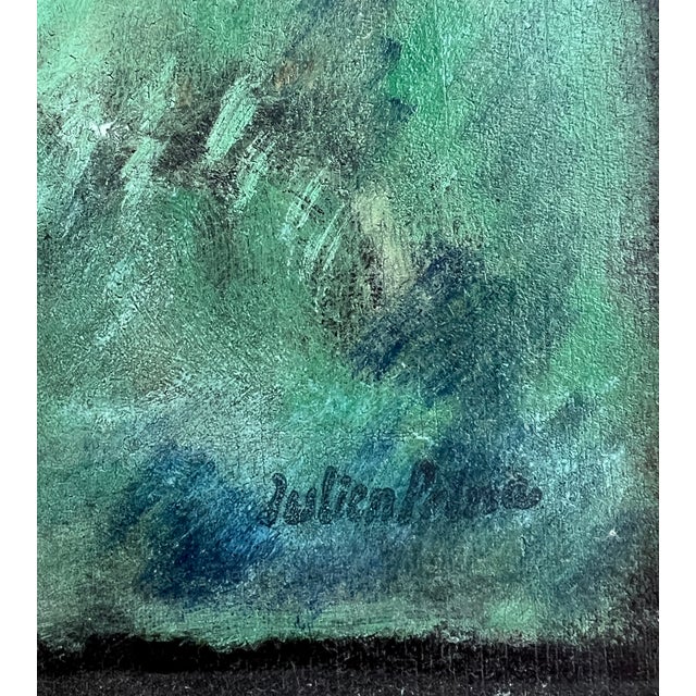 Modern André Julien Prina, Maisons de Genève, 1962, Oil on Canvas, Framed For Sale - Image 3 of 17