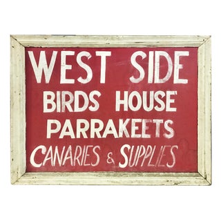 Vintage Sign 'West Side Bird House' For Sale