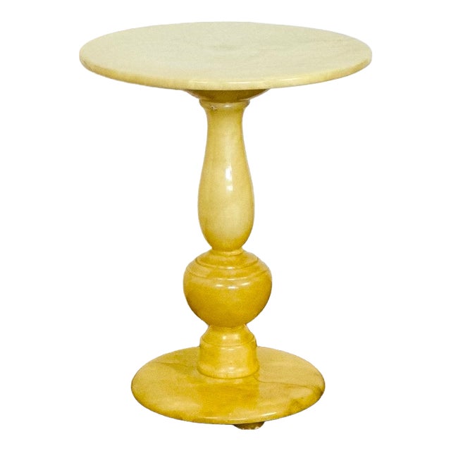 Vintage Onyx Pedestal Table, 1960 For Sale