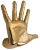NOIR Hand on the Wall Object, Brass For Sale
