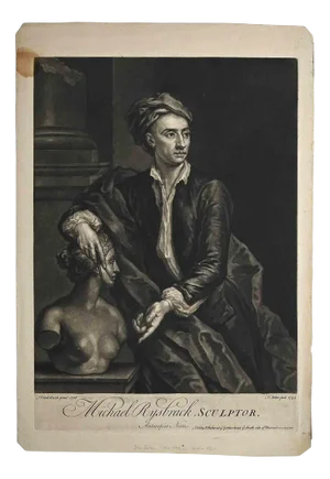 Johann Jakob Haid, Portrait of Johann Kepezky, Original Etching, 1734