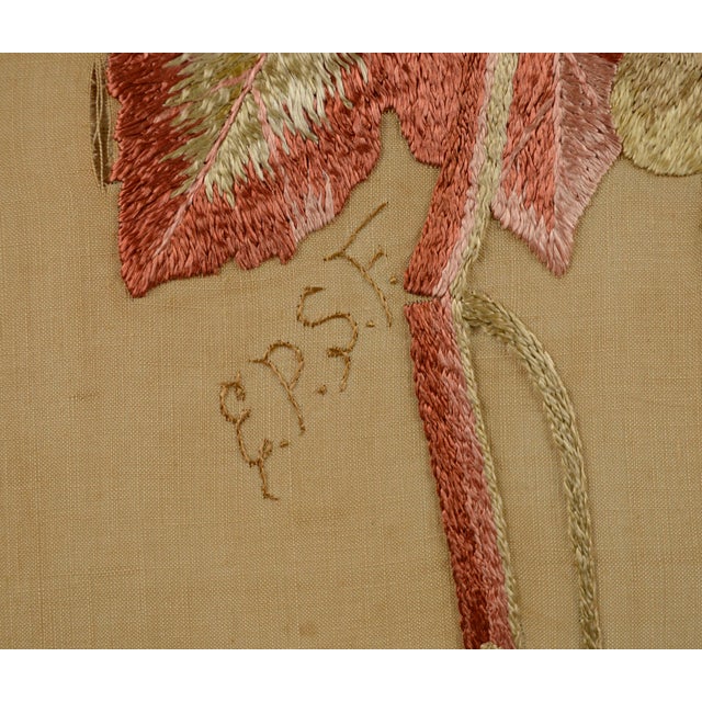 Victorian Embroidered Fruit Still Life For Sale - Image 3 of 7