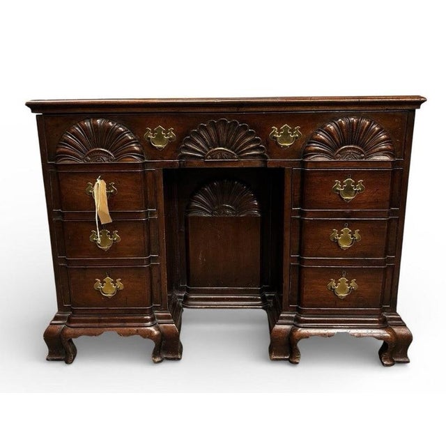 A Superb Antique Mahogany Rhode Island Desk (Bureau Table) in the style of John Townsend . 1 large drawer at top over 3...
