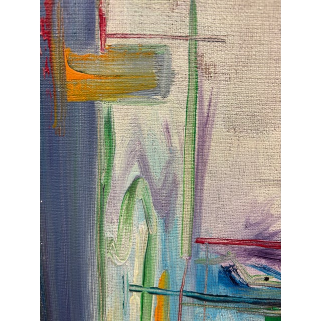 Vintage Abstract Oil Painting For Sale - Image 4 of 10