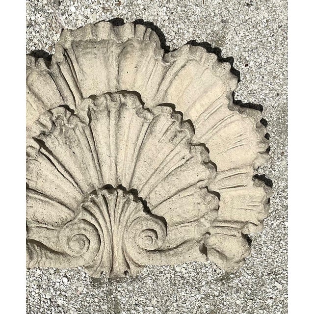 Mid 20th Century Vintage Concrete Shell Wall Plaque For Sale - Image 5 of 17