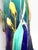 Teal Antique Carl Knoll Karlsbad Art Nouveau Hand-Painted Porcelain Iris Vase, Bohemia, Circa 1900 For Sale - Image 8 of 12