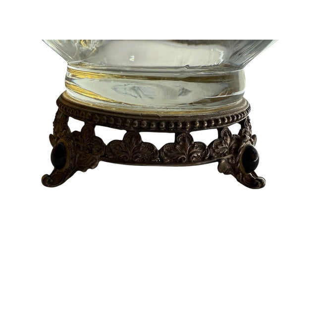 Metal John-Richard Glass and Brass Vase For Sale - Image 7 of 10