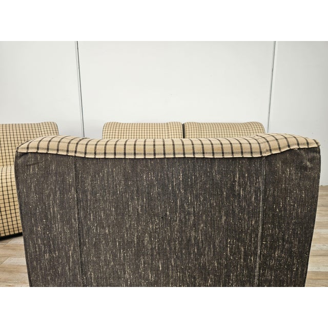 Modular Sofa in Checked Fabric, 1970, Set of 4 For Sale - Image 15 of 18