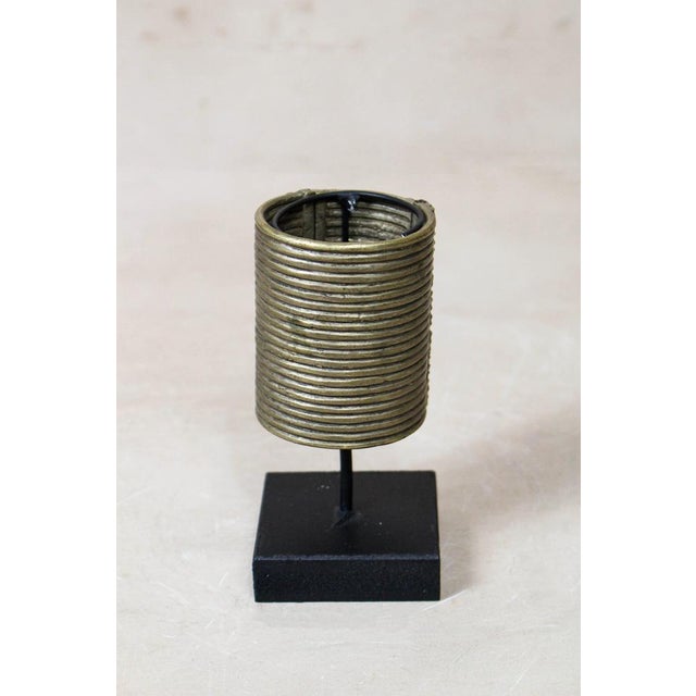 Antique Ethiopian Cast Silver-Toned Bracelet For Sale - Image 3 of 5