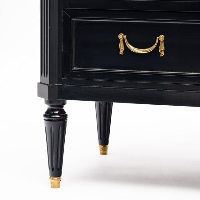 Louis XVI Style Ebonized Mahogany Commode For Sale - Image 9 of 9