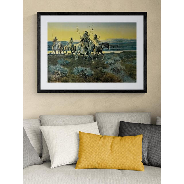 Museum Print of “Piegans” by Charles M. Russell From the Opening of the Museum of Western Art (Denver, Colorado 1983) For Sale - Image 9 of 9