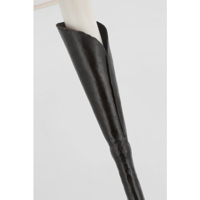 Aiden Accent Floor Lamp in Aged Iron with Linen Shade Designer: Chapman & Myers Height: 52" Shade Detail: 5.5" x 10.5" x...