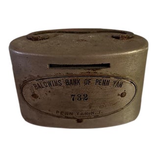 Vintage Coin Bank Advertising Baldwins Bank of Penn Yann New York For Sale