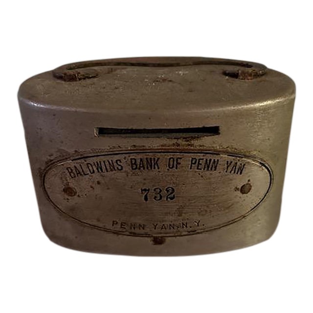 Vintage Coin Bank Advertising Baldwins Bank of Penn Yann New York For Sale