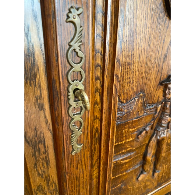 Breton Wardrobe in Oak, Late 19th Century For Sale - Image 16 of 18