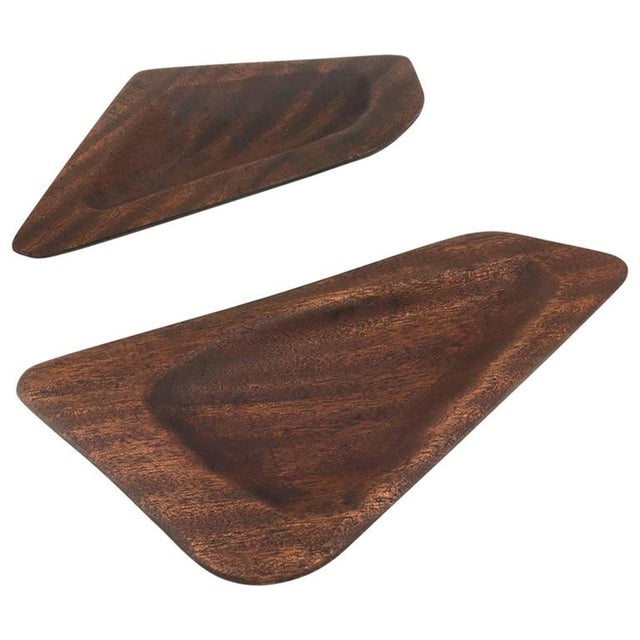 Mid-Century Scandinavian Teak Vide-Poche, 1950s, Set of 2 For Sale - Image 6 of 6