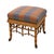 William Switzer Faux Bamboo Ottoman - BenchWith Plaid Upholstery For Sale - Image 11 of 15