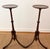 Mid Twentieth Century Solid Wood Regency Style Tall Pedestal Display Plant Stands With Mahogany Finish, Pair For Sale - Image 10 of 11