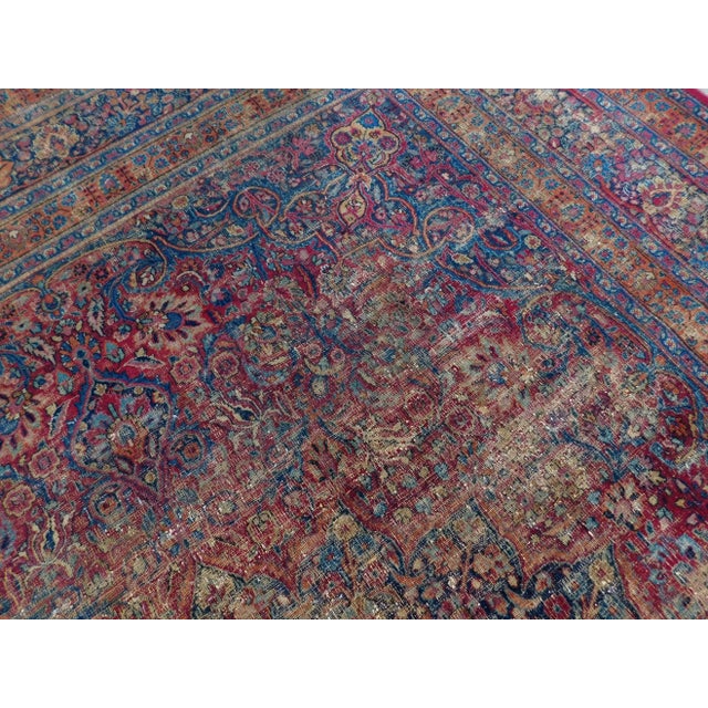1920s 1920s Antique Persian Mashad Hand Made Rug. 8'8"x 11'4" For Sale - Image 5 of 13