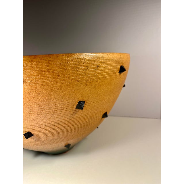 Masuo Ojima Massive Studio Pottery Ceramic Bowl Japanese-American 15.5”D Description: Vintage Studio Pottery Massive...