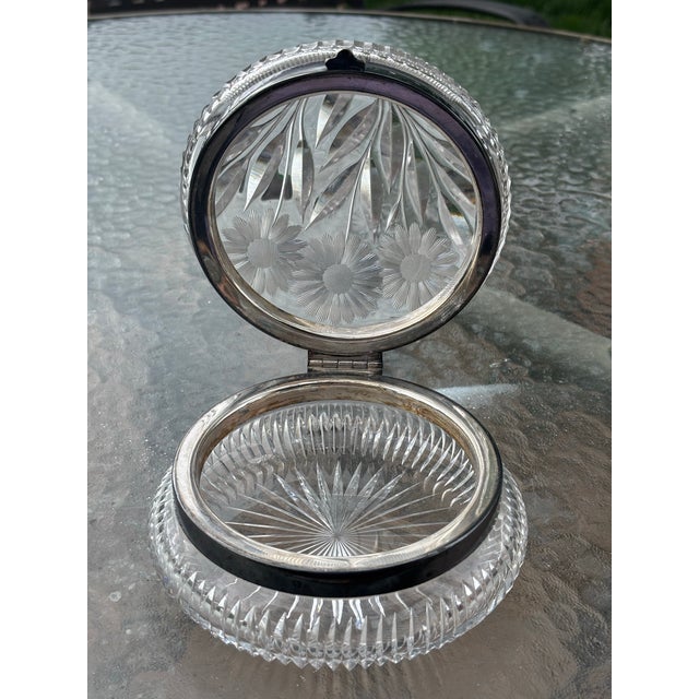 American Antique Pairpoint American Brilliant Period (1876-1914) Cut Glass Jewelry Box For Sale - Image 3 of 3