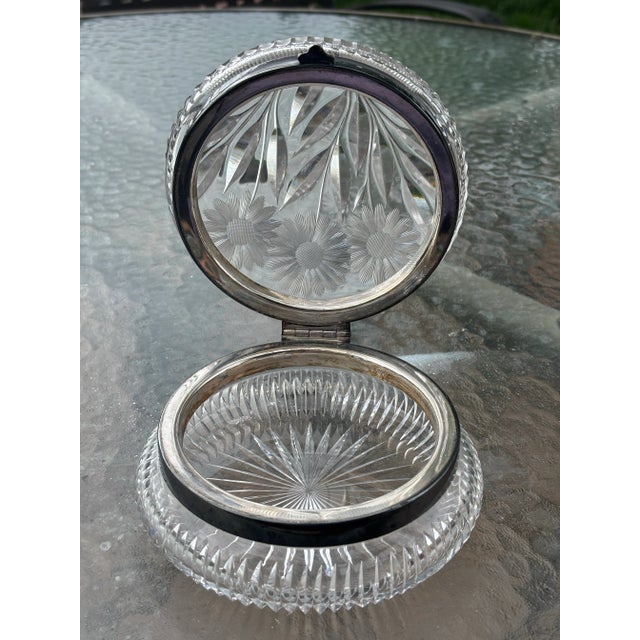 Victorian Cut Glass Hinged Box For Sale - Image 3 of 3