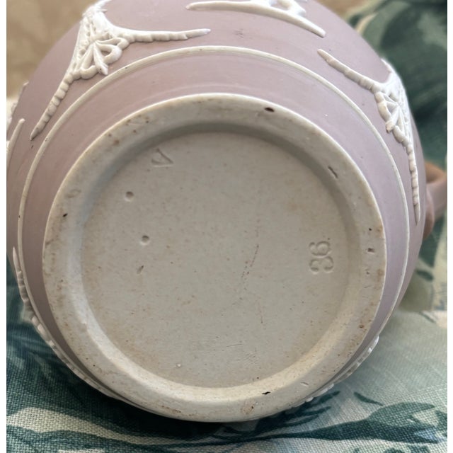 Purple Antique Adam's Lilac Jasper Dip / Lilac Jasperware Petite Pitcher, Made in England For Sale - Image 8 of 15