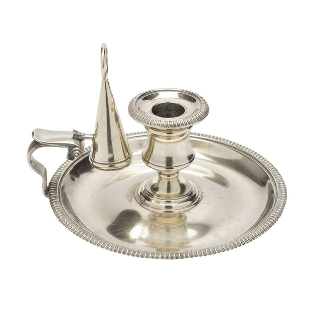 English English Cast Paktong Chamber Candlestick by Thomas Watson, C. 1810 For Sale - Image 3 of 9