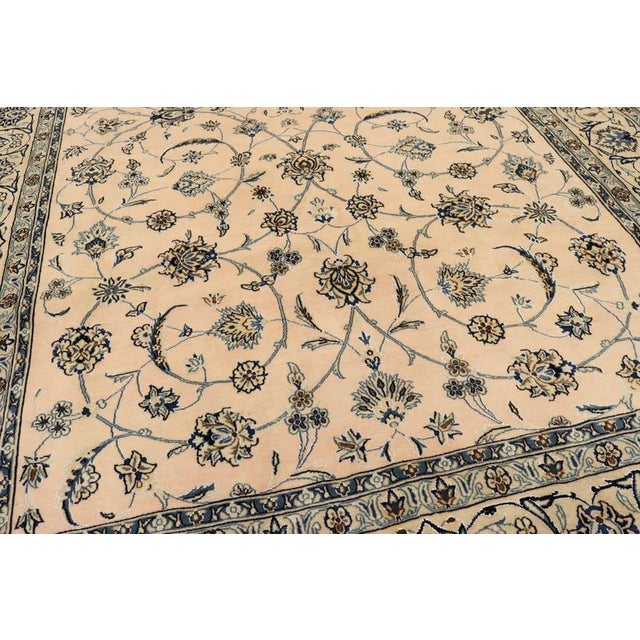 Hand-Knotted Nain Rug in Wool and Silk For Sale - Image 5 of 6