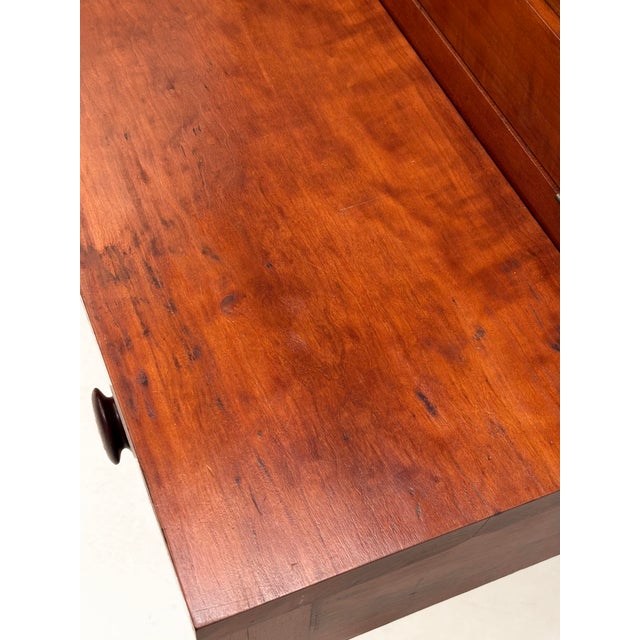 19th C American Cherry Plantation Desk Country Secretary Fall Front For Sale - Image 11 of 17