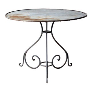 Antique Metal Garden Table For Sale