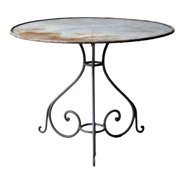 Antique Metal Garden Table For Sale