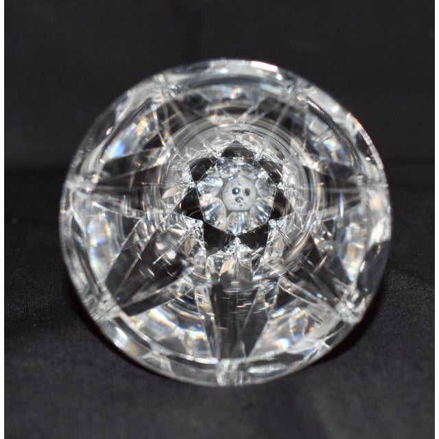 Vtg. Art Deco Style Tapered Thick Cut Crystal Vase - Saint-Louis For Sale - Image 11 of 13