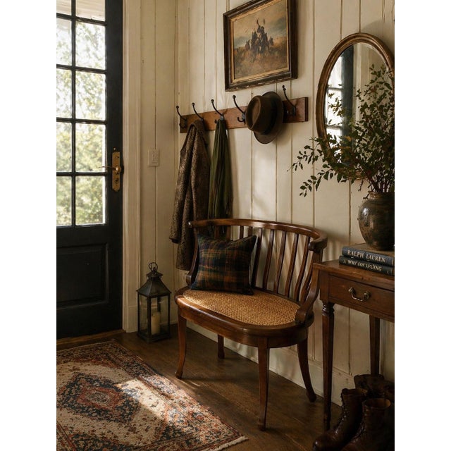 Vintage Cane Armchair, 1940s For Sale - Image 11 of 12