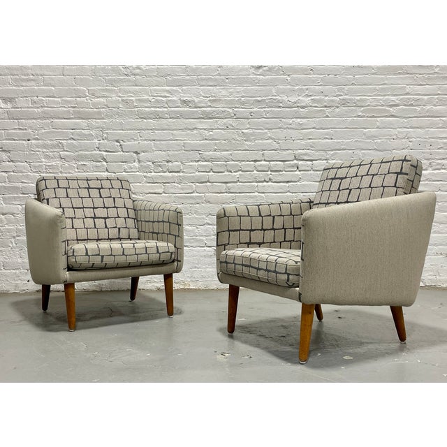 Pair - Danish Mid Century Modern Teak + Wool Armchairs, C. 1960’s For Sale In New York - Image 6 of 11