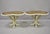 Vintage Hollywood Regency Gold Leaf Glass Kidney Bean Shaped Side Tables - Pair For Sale In Philadelphia - Image 6 of 15