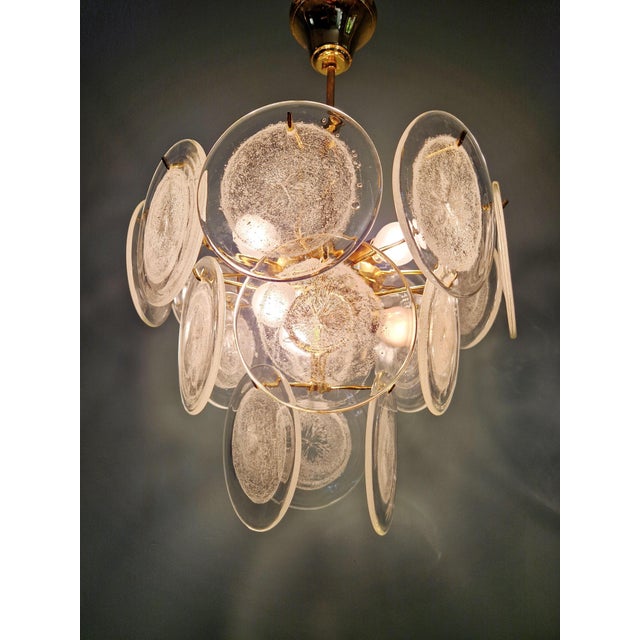 Murano Glass Disc Chandelier, Italy, 1970 For Sale - Image 12 of 17