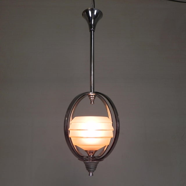 Height: 80 cm. ø: 30 cm. ø glass shade: 20 cm. the lamp is fitted with new wiring and the original bayonet socket with an...