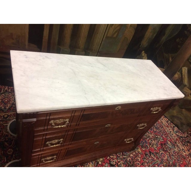 Victorian Antique Marble Top Dresser, Victorian Dresser For Sale - Image 3 of 10