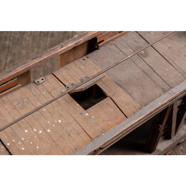 Antique Handmade Pennsylvania Railroad Stock Car Model For Sale - Image 9 of 13