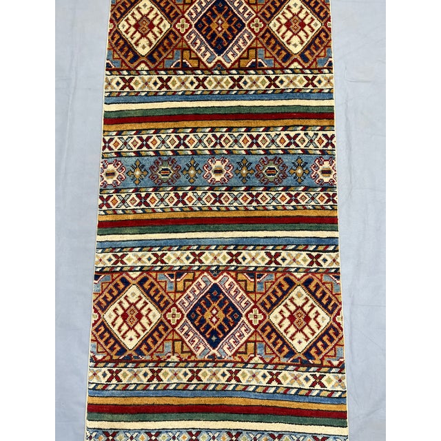 Multicolor Khorjin-Design Wool Runner Rug, 2'7" X 13'11" For Sale - Image 4 of 15